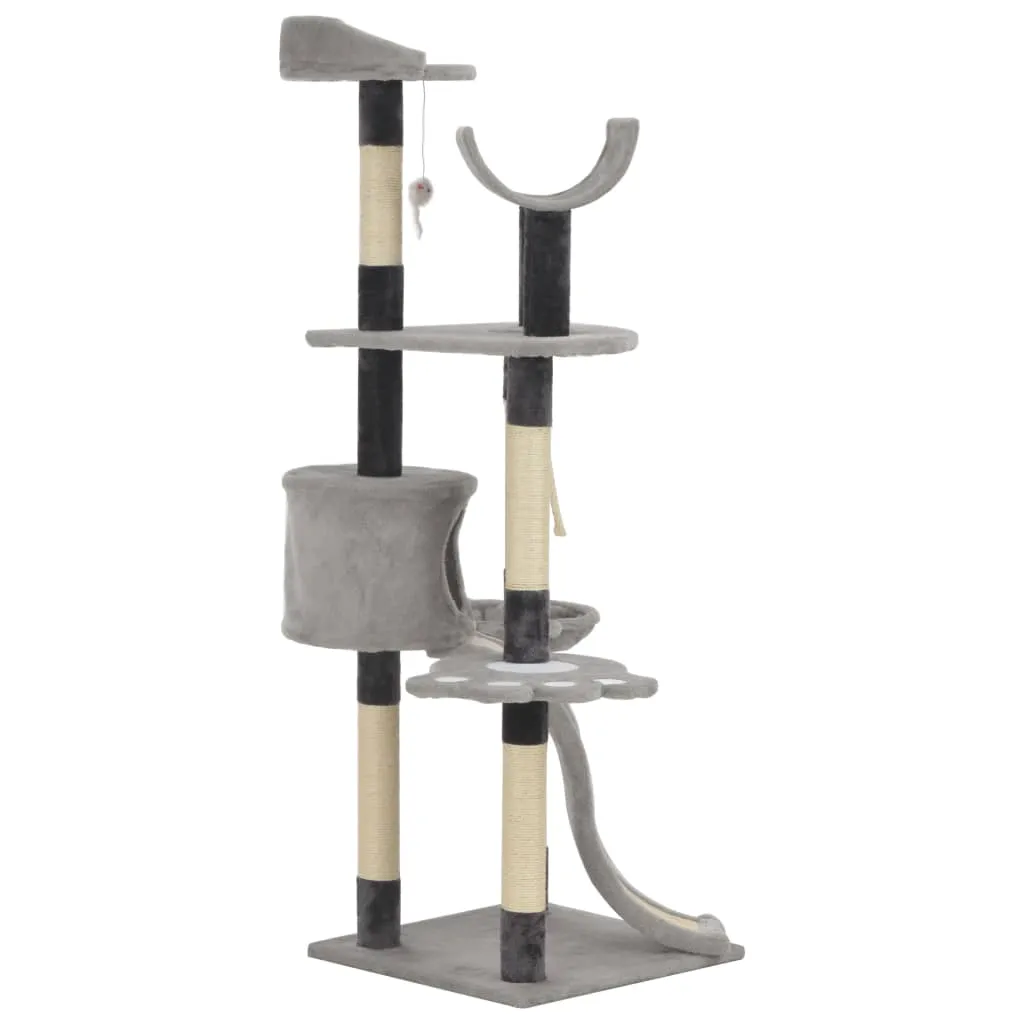 145cm Grey Cat Scratching Tree