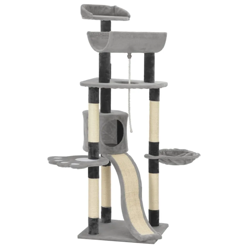 145cm Grey Cat Scratching Tree