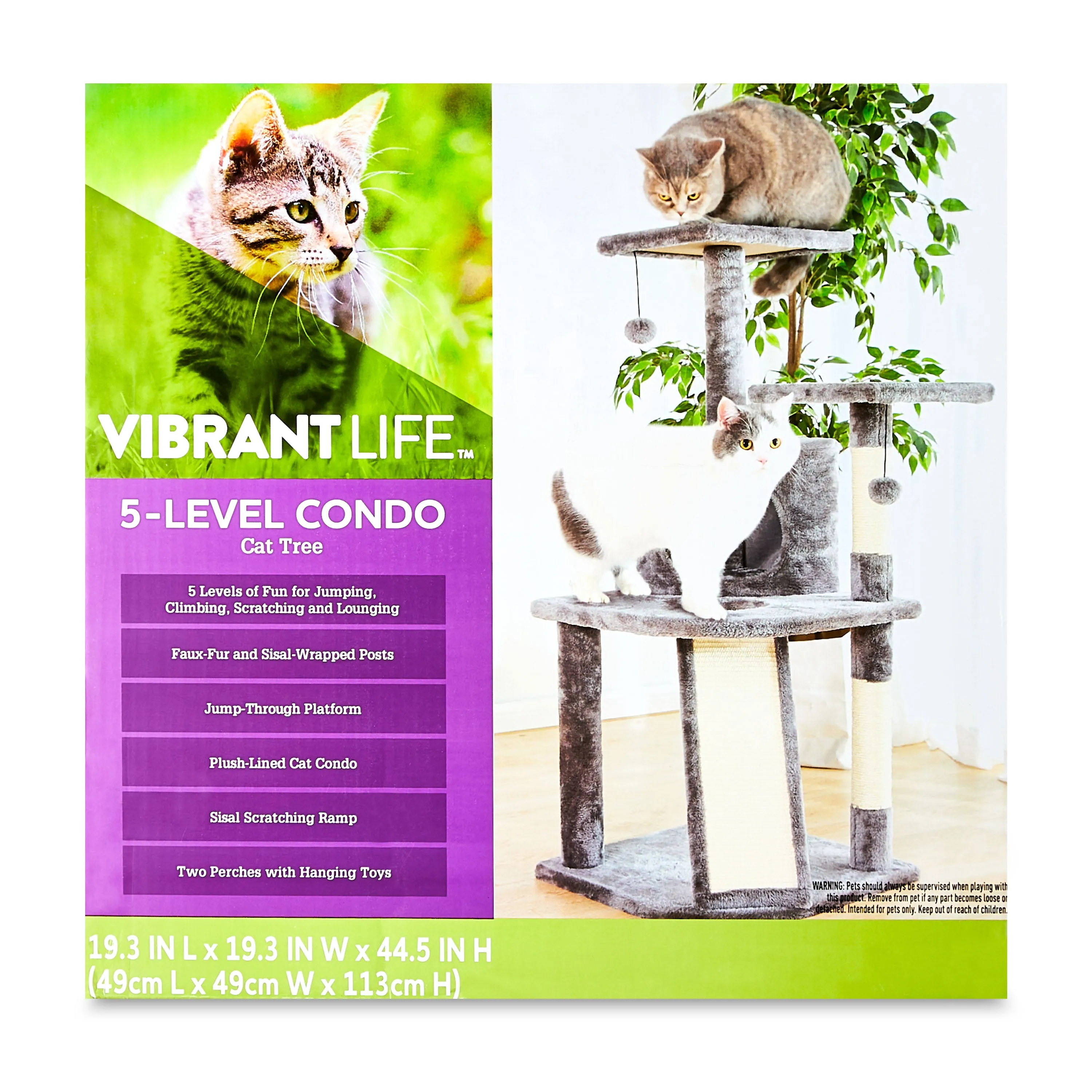 5- Level Multi-Functional Cat Tree & Condo, 45"