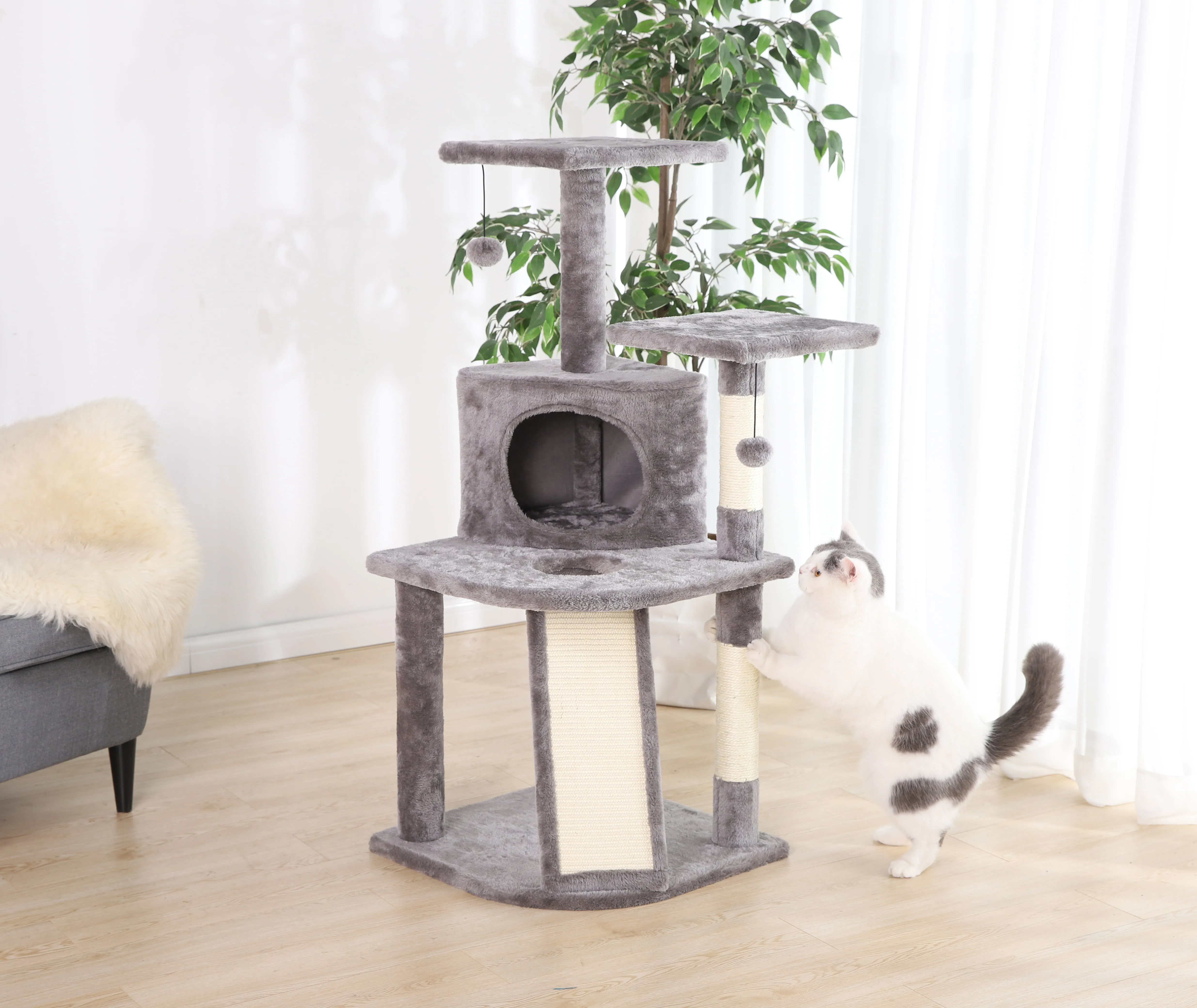 5- Level Multi-Functional Cat Tree & Condo, 45"
