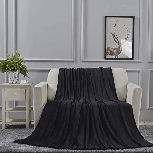 All American Collection Super Soft Ultra Comfort Plush Microfiber Solid Throw Blanket for Couch Home Bedroom Living Room