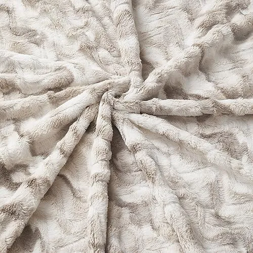 Amazing Grace Faux Fur Patch Throw Blanket PT23011