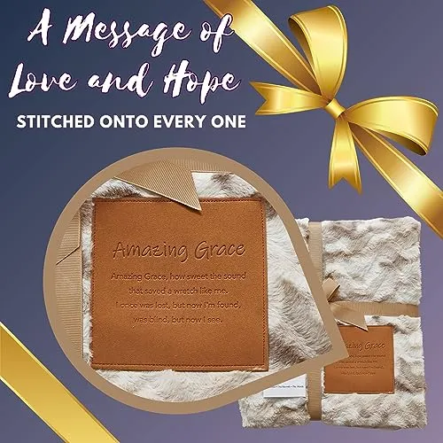 Amazing Grace Faux Fur Patch Throw Blanket PT23011