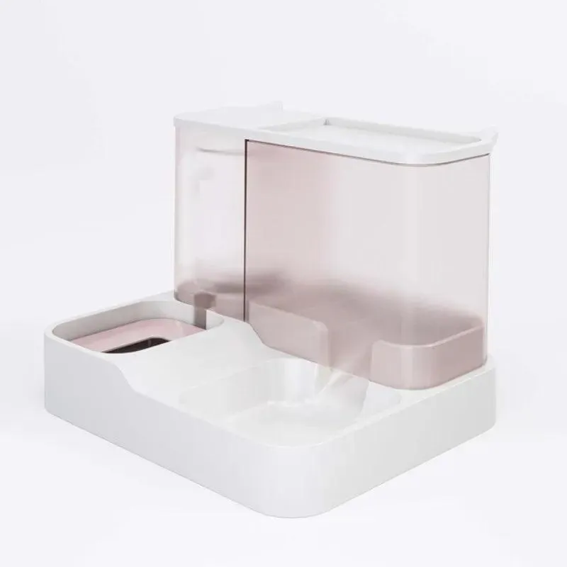Automatic Cat Food Dispenser: Large Capacity Water / Dry Food Bowl
