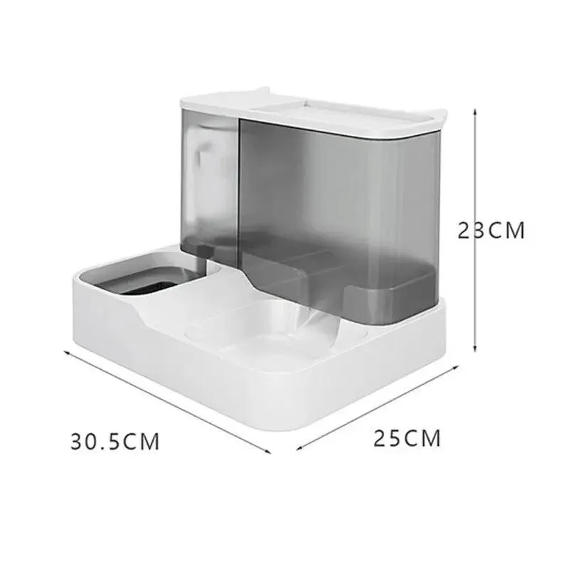 Automatic Cat Food Dispenser: Large Capacity Water / Dry Food Bowl