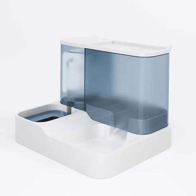 Automatic Cat Food Dispenser: Large Capacity Water / Dry Food Bowl