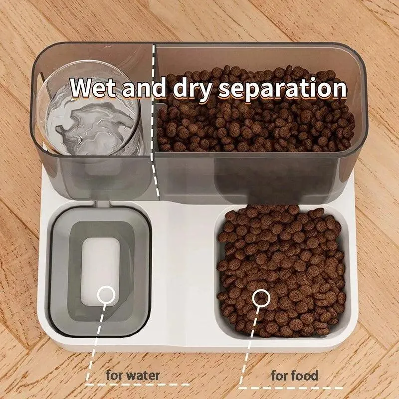 Automatic Cat Food Dispenser: Large Capacity Water / Dry Food Bowl