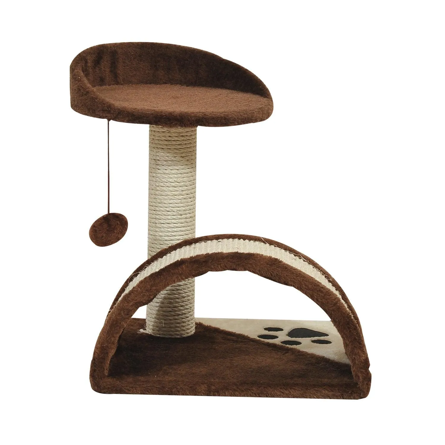 Cat Tree with Perch & Scratching Post - Brown