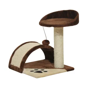Cat Tree with Perch & Scratching Post - Brown