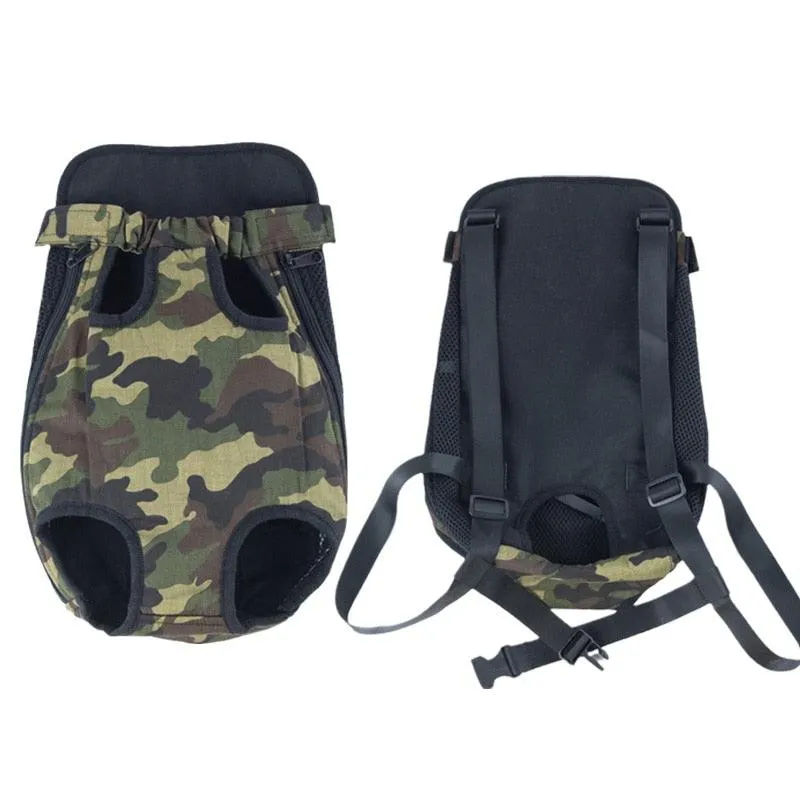 Denim Outdoor Travel Dog Backpack