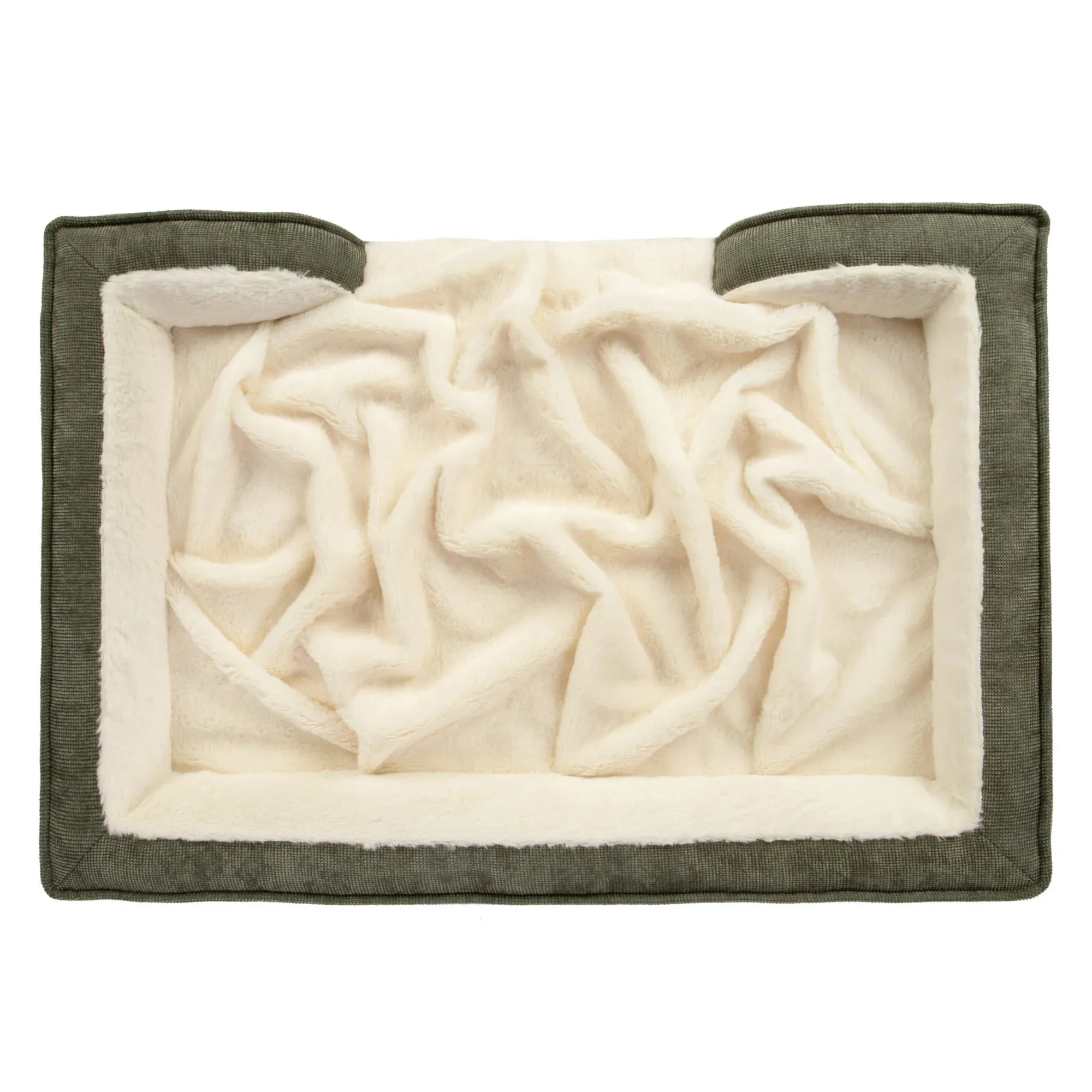 Furhaven Pet Products 65101 Medium Nest-Top Perfect Comfort Sofa Orthopedic Ped Bed, 30"x20", Green