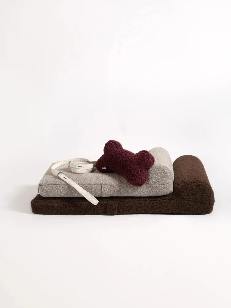 Hommey Boucle Pet Bed - Stone