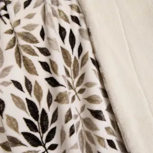 Life Comfort Ultimate Faux Fur Throw -Floral Tan