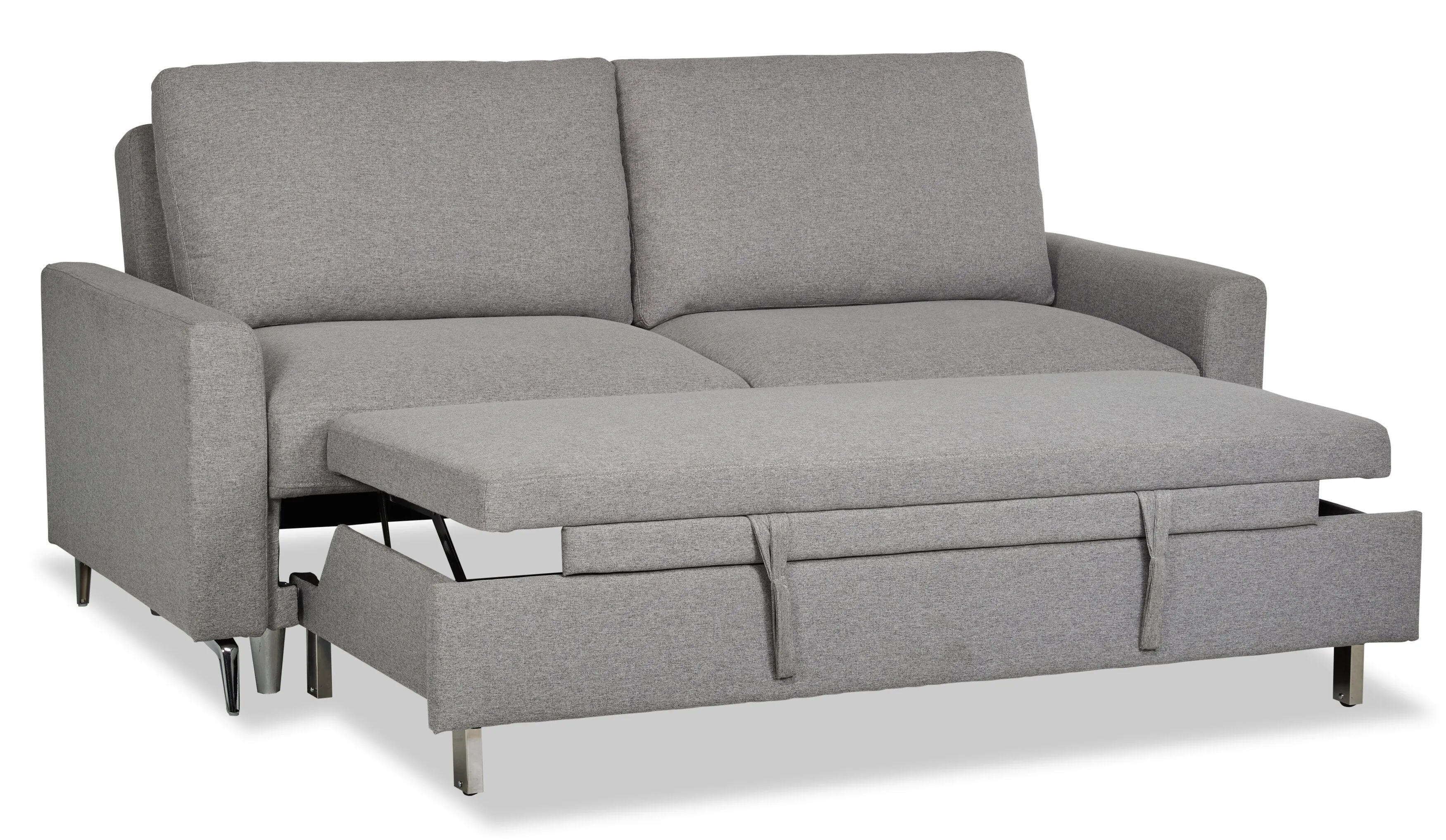 Linwood Linen-Look Fabric Sleeper Sofa - Solis Grey