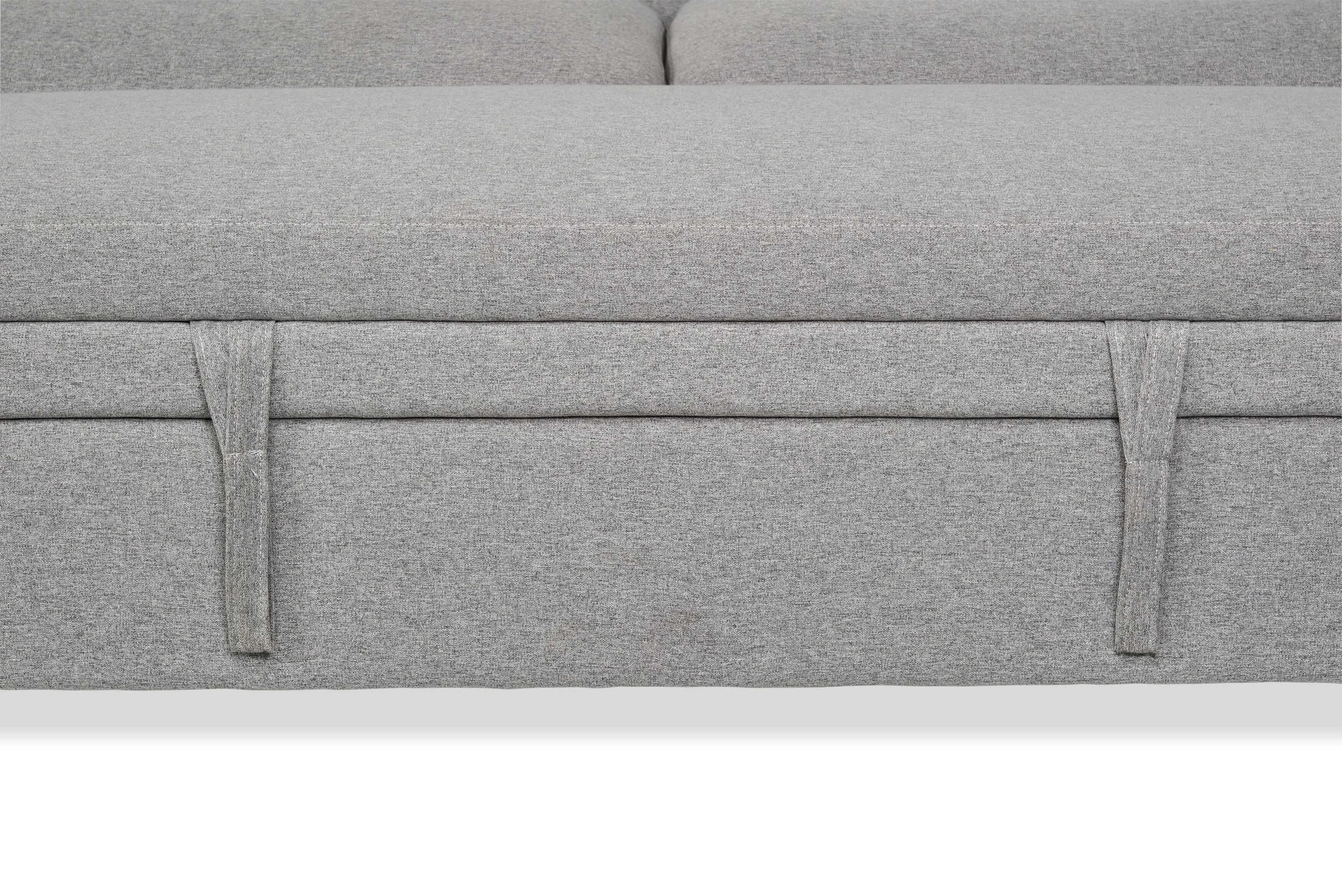 Linwood Linen-Look Fabric Sleeper Sofa - Solis Grey