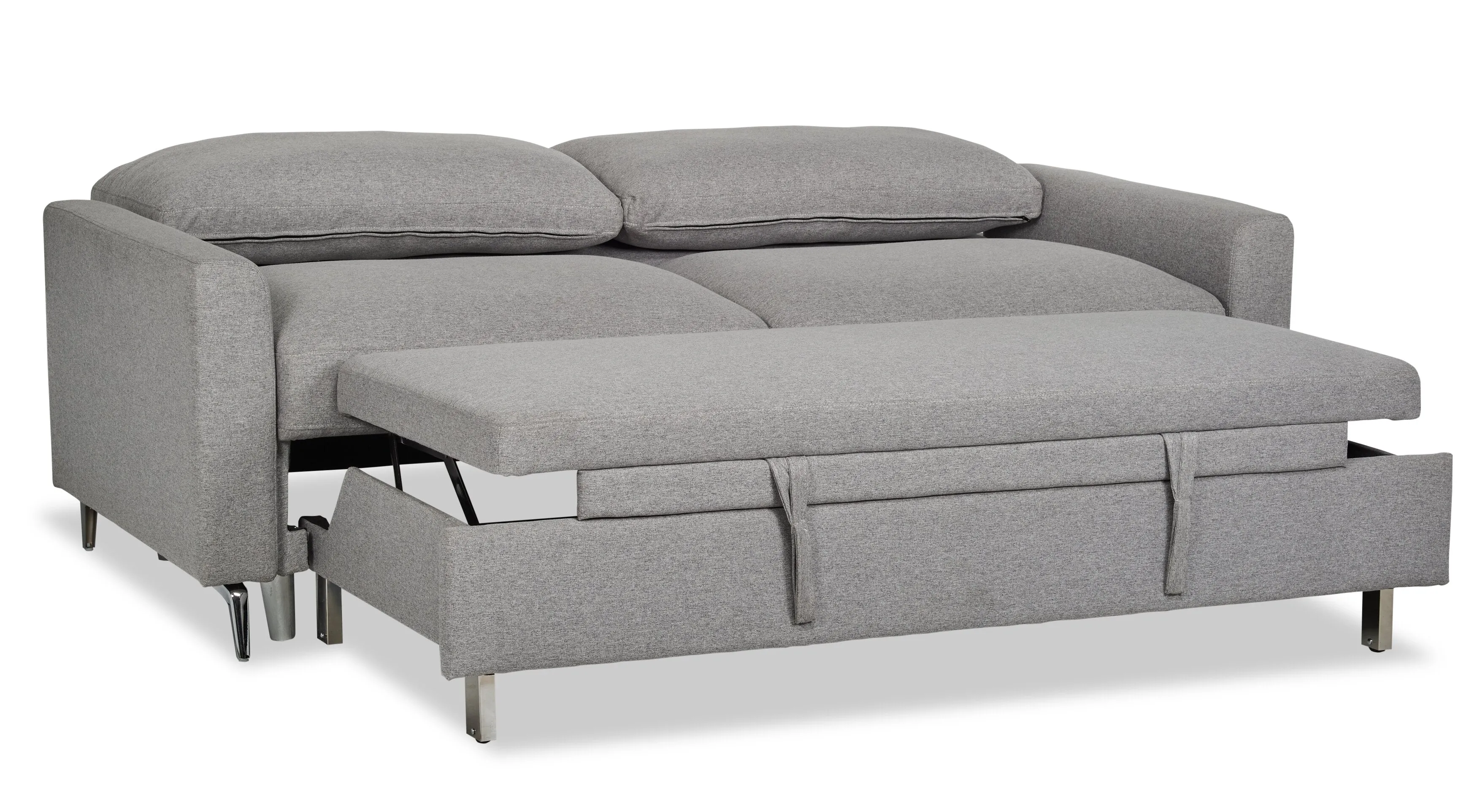 Linwood Linen-Look Fabric Sleeper Sofa - Solis Grey