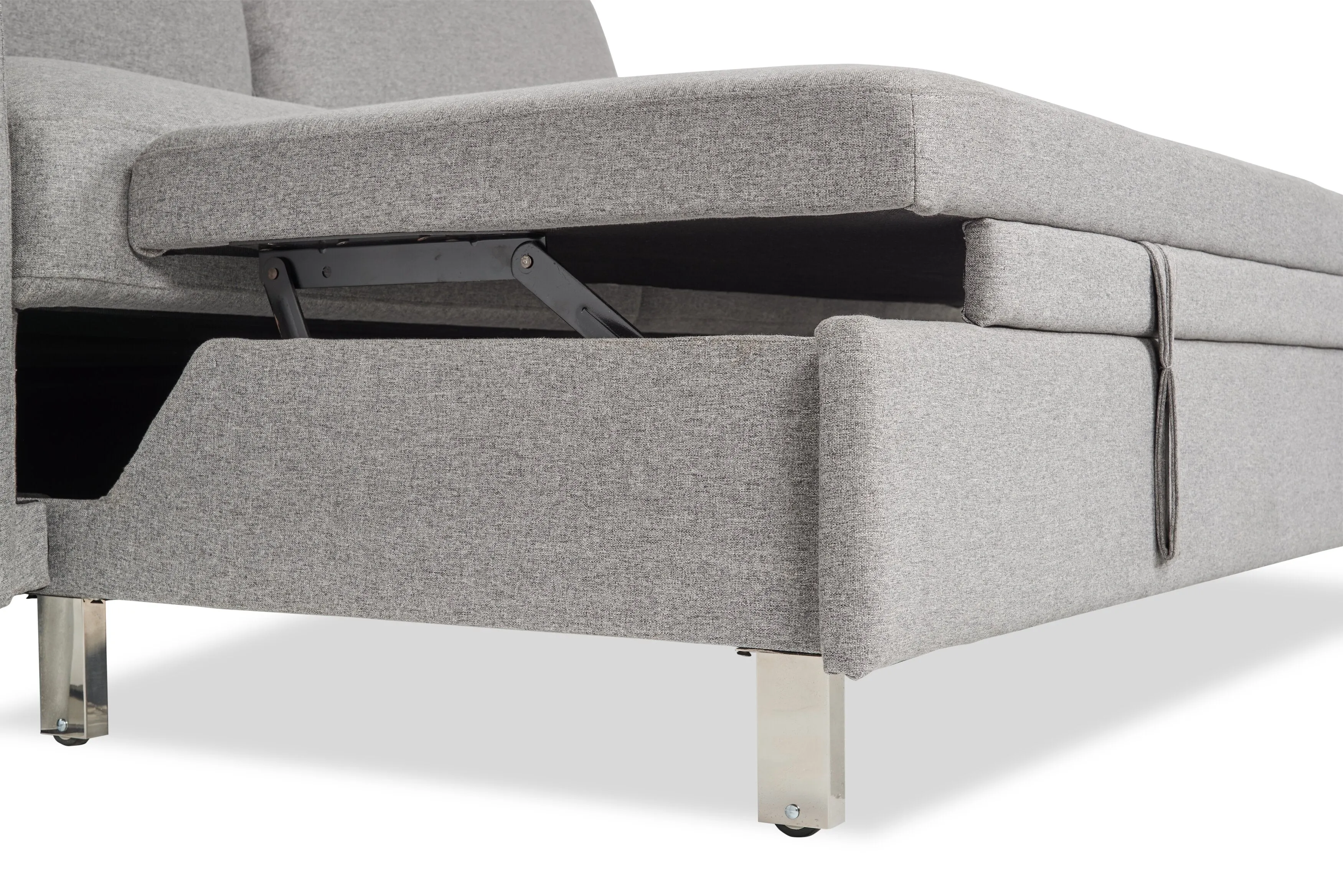 Linwood Linen-Look Fabric Sleeper Sofa - Solis Grey