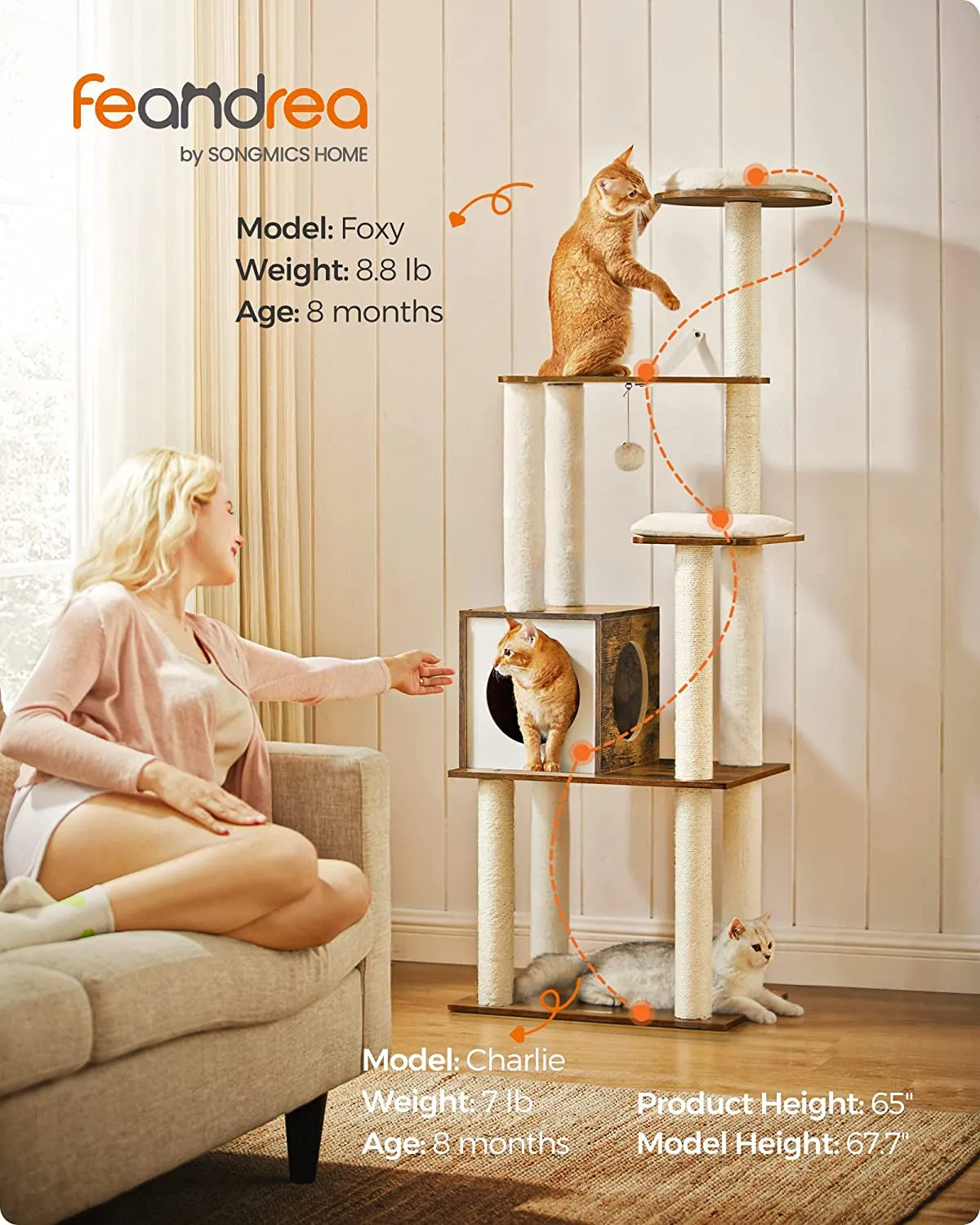 Modern 65-Inch Cat Tree