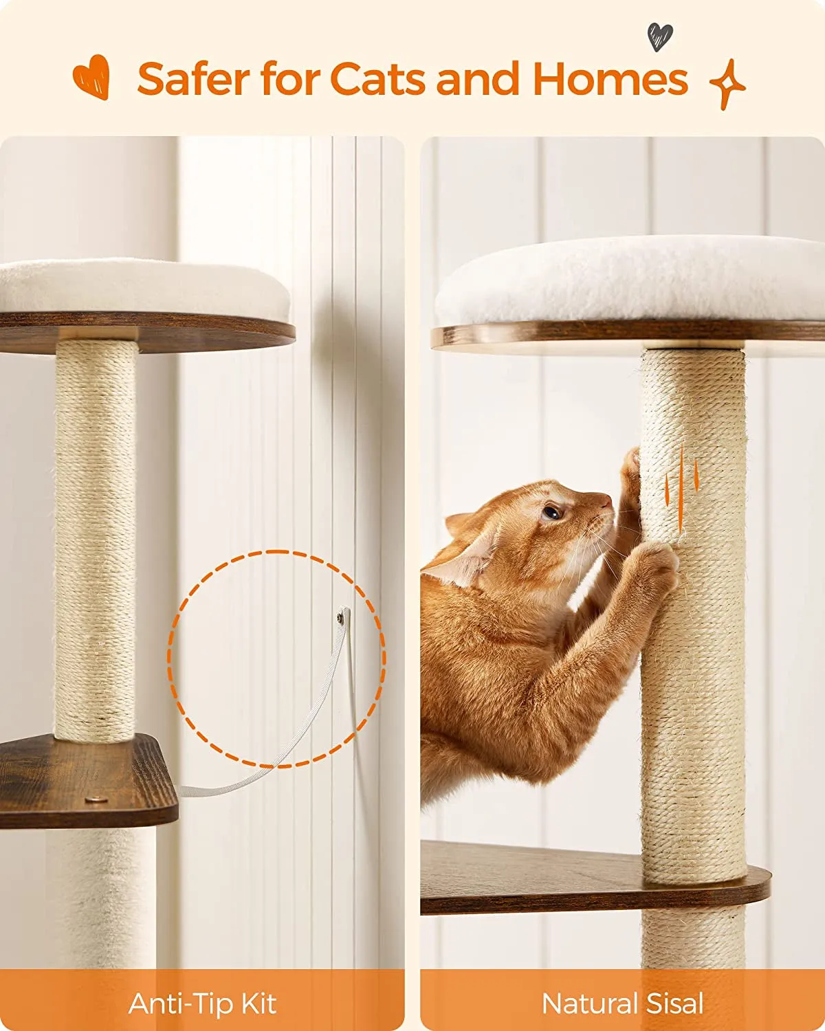 Modern 65-Inch Cat Tree
