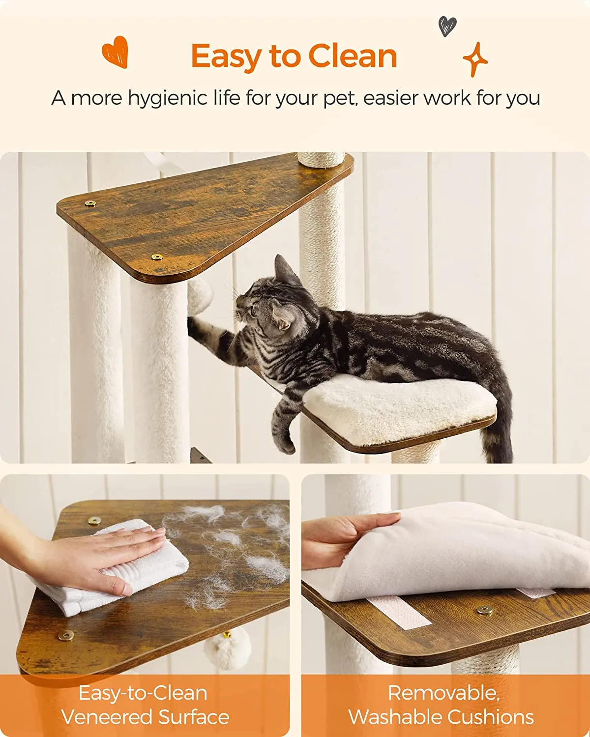 Modern 65-Inch Cat Tree