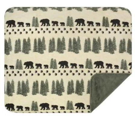 Pearl Denali Bear Denali Microplush™ Rustic Lodge Throw Blanket