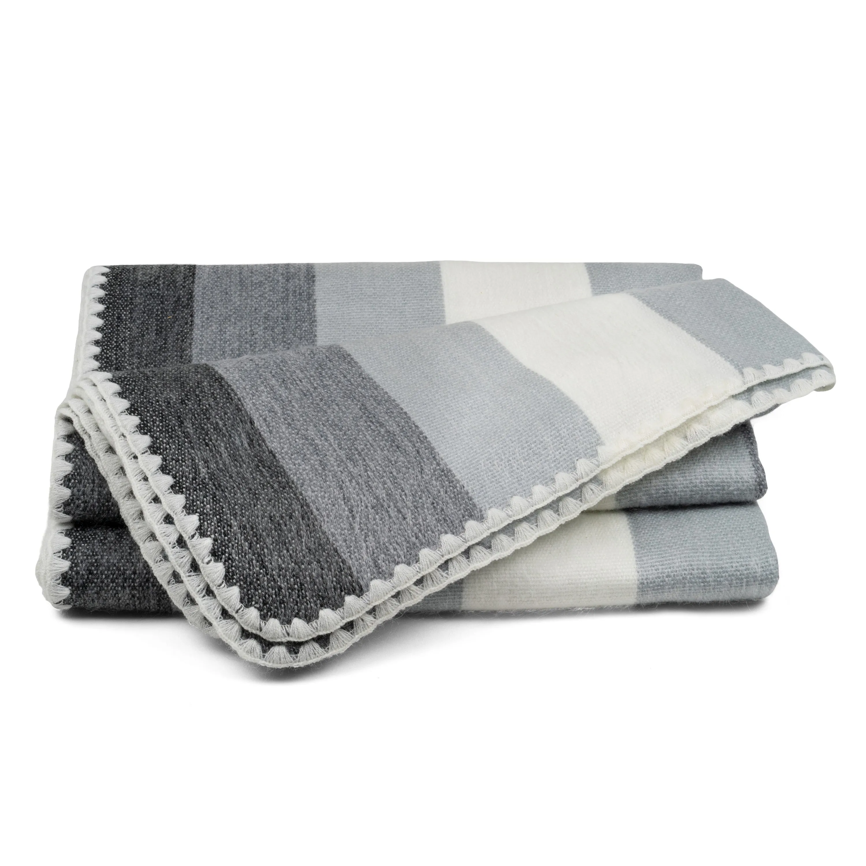 QISU Grey Stripe Alpaca Throw Blanket – Timeless Comfort, A Thoughtful Christmas Gift
