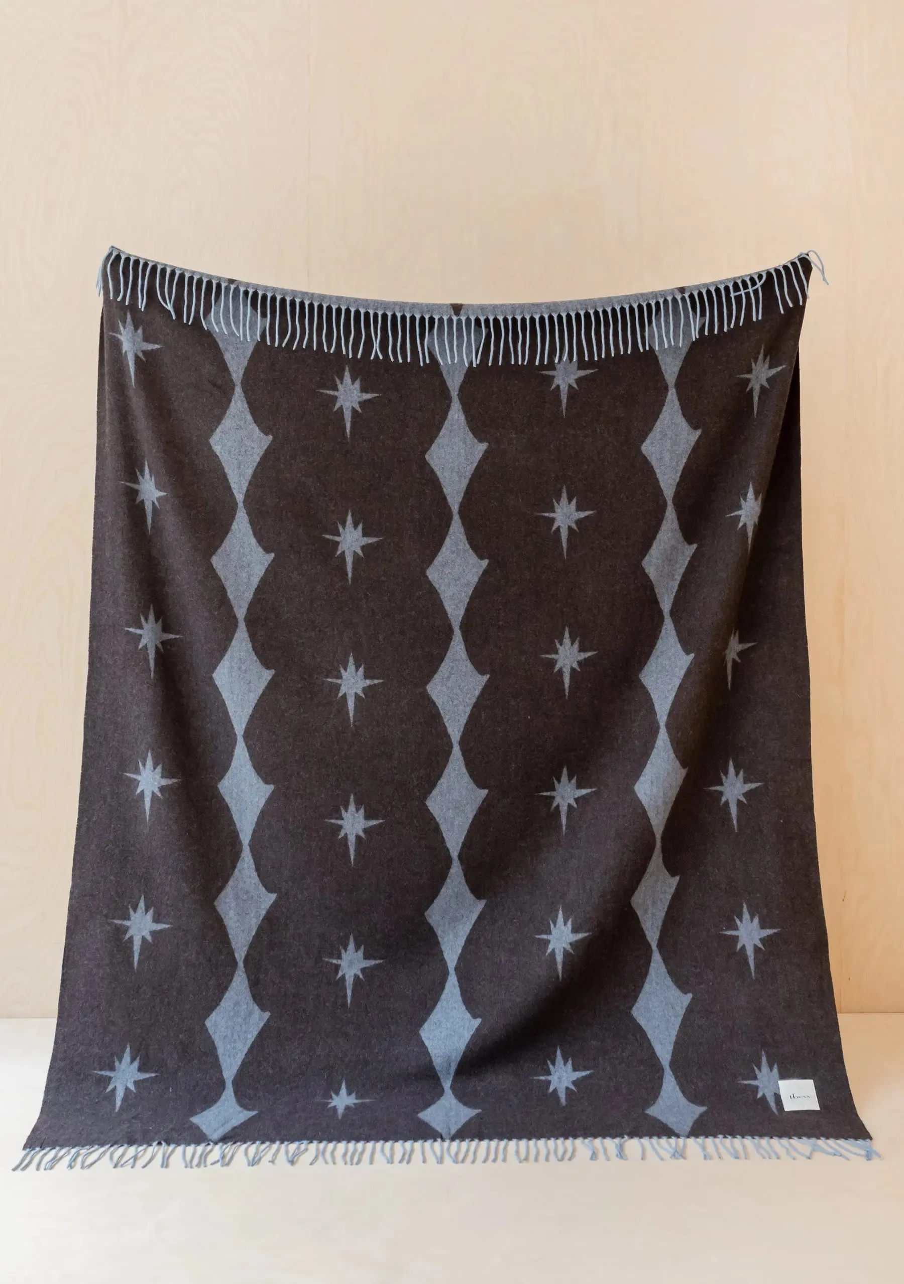 Reversible Blue Celestial Lambswool Blanket
