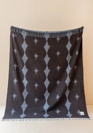 Reversible Blue Celestial Lambswool Blanket