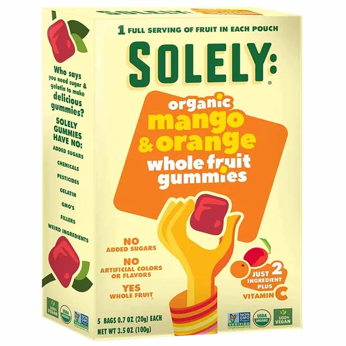 Solely - Organic Whole Fruit Gummies, 3.5oz | Assorted Flavors