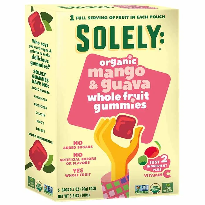 Solely - Organic Whole Fruit Gummies, 3.5oz | Assorted Flavors