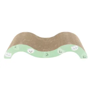 Trixie Mimi Wave Shaped Cardboard Scartch Board for Cats (Green)