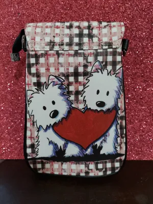 West Highland White Terrier Westie Dog in Love Ladies Crossbody Purse